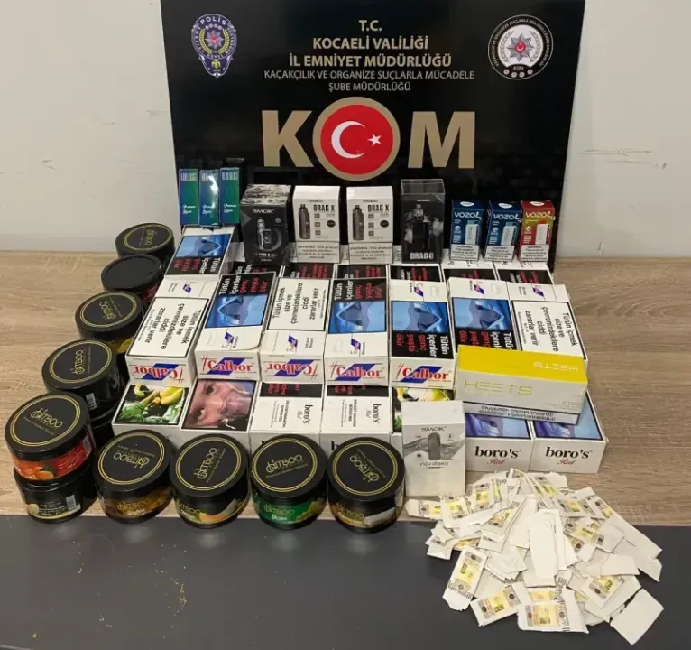 Kocaeli'de 1 ton kaçak tütün ele geçirildi 