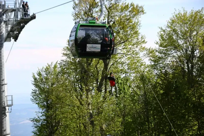 Teleferikte nefes kesen tatbikat