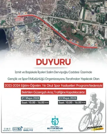 İki ilçeyi birbirine bağlayan cadde trafiğe kapatılacak