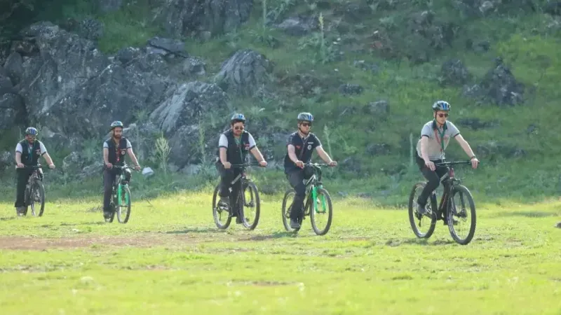 Kağıtsporlu izciler Samanlı Dağlarını bisikletle keşfe çıktı