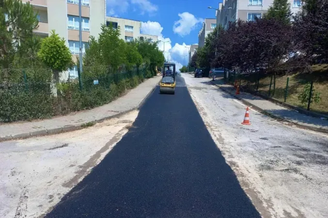 İlimtepe Mahallesinde asfalt çalışması