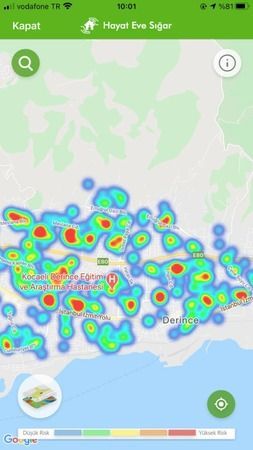 Kocaeli'de vakalarda son durum! Harita güncellendi