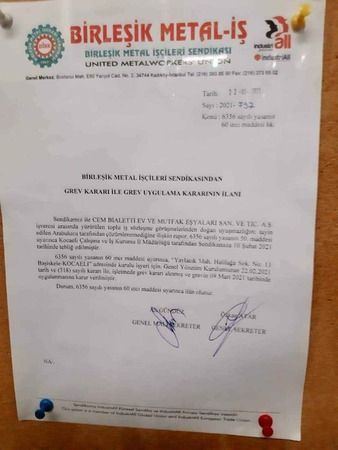 Cem Tencere greve çıkıyor