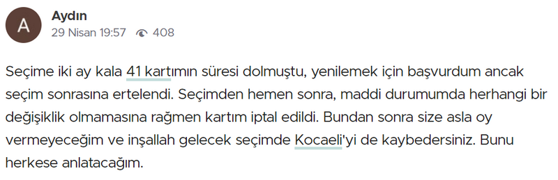  Seçimden sonra yenilecek denen 41 kart yenilenmedi vatandaş böyle beddua etti: İnşallah…