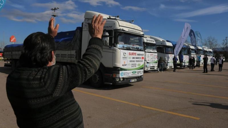 Kocaeli’den Suriye’ye 10 TIR dolusu yardım