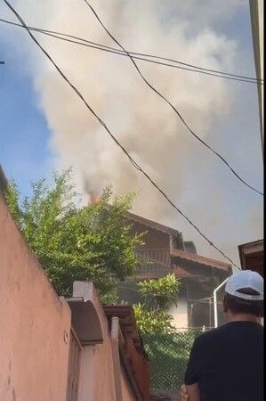 Kurs binasında korkutan yangın