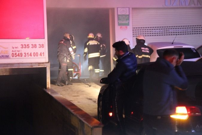 Oto tamirhanesinde yangın çıktı!