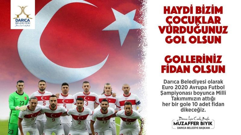 A Milli Futbol Takımı’nın atacağı her gol Kocaeli'de fidan olacak!