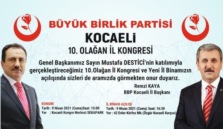 Mustafa Destici Kocaeli'ye geliyor