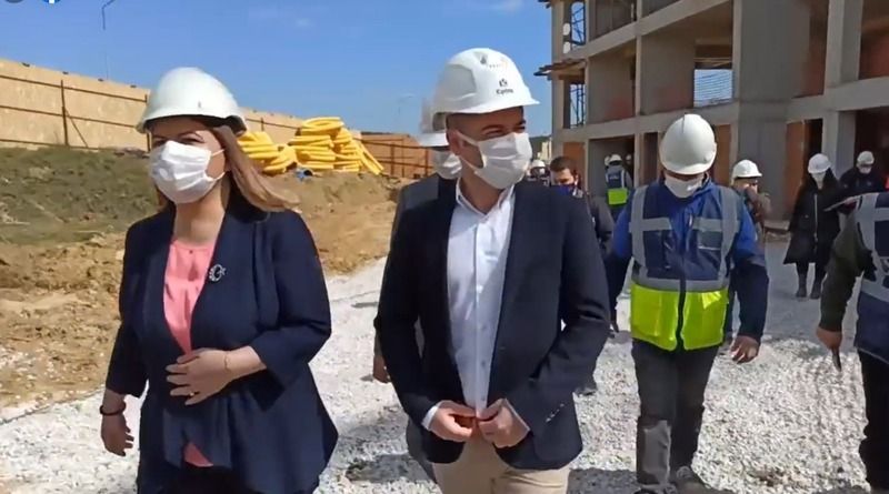 Çınar Evleri Projesi'nin inşaat çalışması incelendi