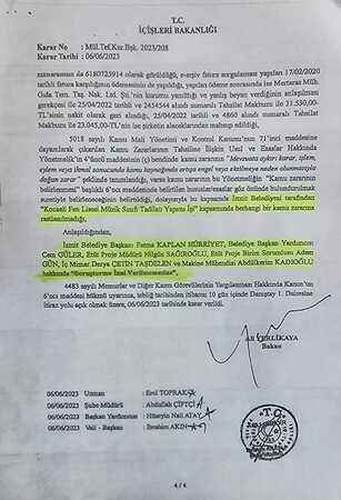 Bakanlık İzmit Belediyesi hakkında soruşturmaya gerek yok dedi!