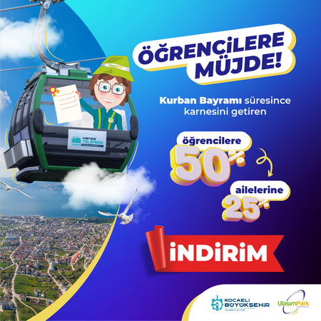 Kartepe'de teleferik keyfi: Karne getiren öğrencilere indirim