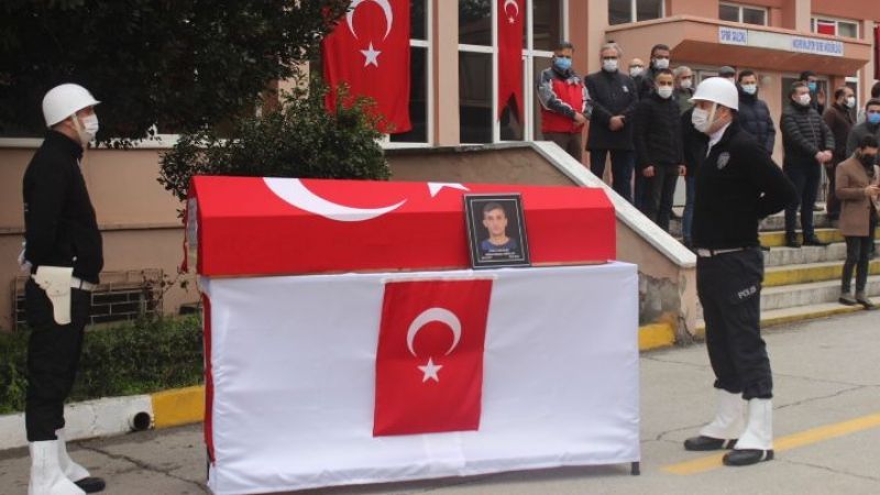 Hayatını kaybeden polis memuru memleketine uğurlandı