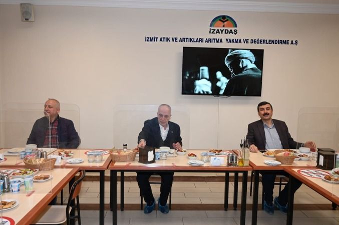 Türk-İş Genel Başkanı Ergün Atalay İzaydaş'ta