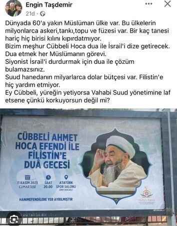 CHP'li Taşdemir yarın İzmit'e gelecek olan Cübbeli Ahmet Hoca'ya çattı!