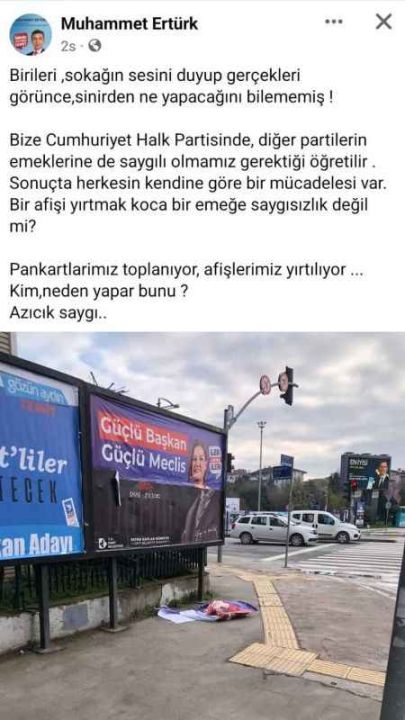 Hürriyet'in seçim afişini yırtmışlardı, CHP'li Ertürk: 