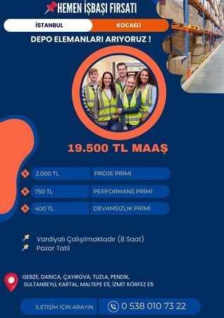 E-Ticaret Lojistik Depolarında çalışacak bin kişi aranıyor!