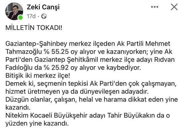 AK Partili isimden seçim yorumu: Milletin tokadı!