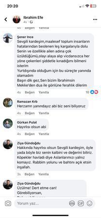 Efe'ye destek mesajları