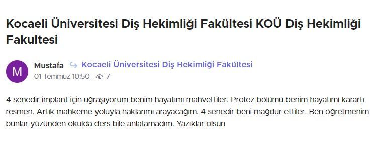 KOÜ Üniversite hastanesinden şikayet var: Hayatımı mahvettiler!