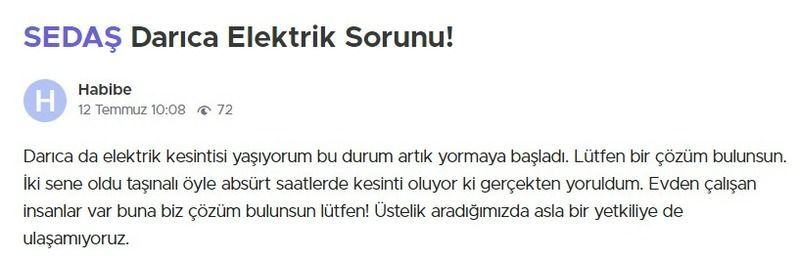 Darıca'da SEDAŞ'tan bıktı! Sabah akşam kesinti...