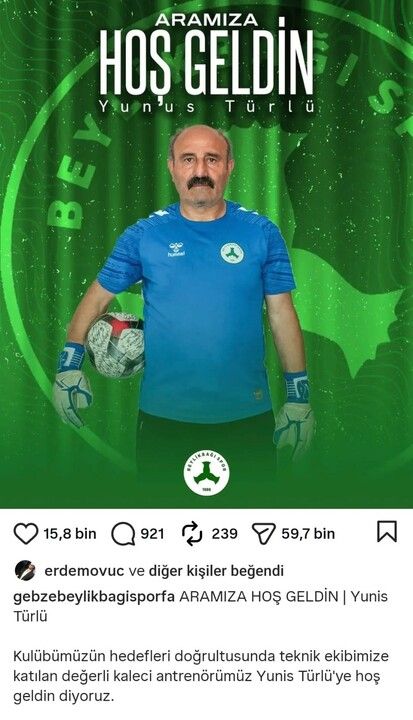 62 yaşındaki antrenör, oyuncu sanılınca sosyal medyada rekor kırdı! 