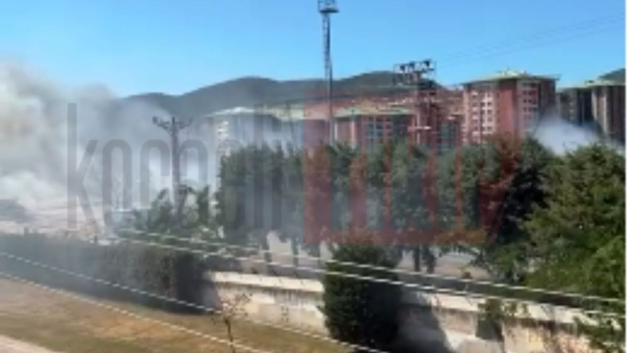 İşçiler mahsur kaldı...Dilovası'ndaki inşaat alanında yangın! 