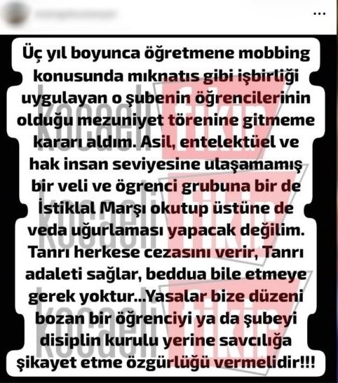 Kocaeli bu paylaşımı konuşuyor! Müzik öğretmeninden skandal sözler!