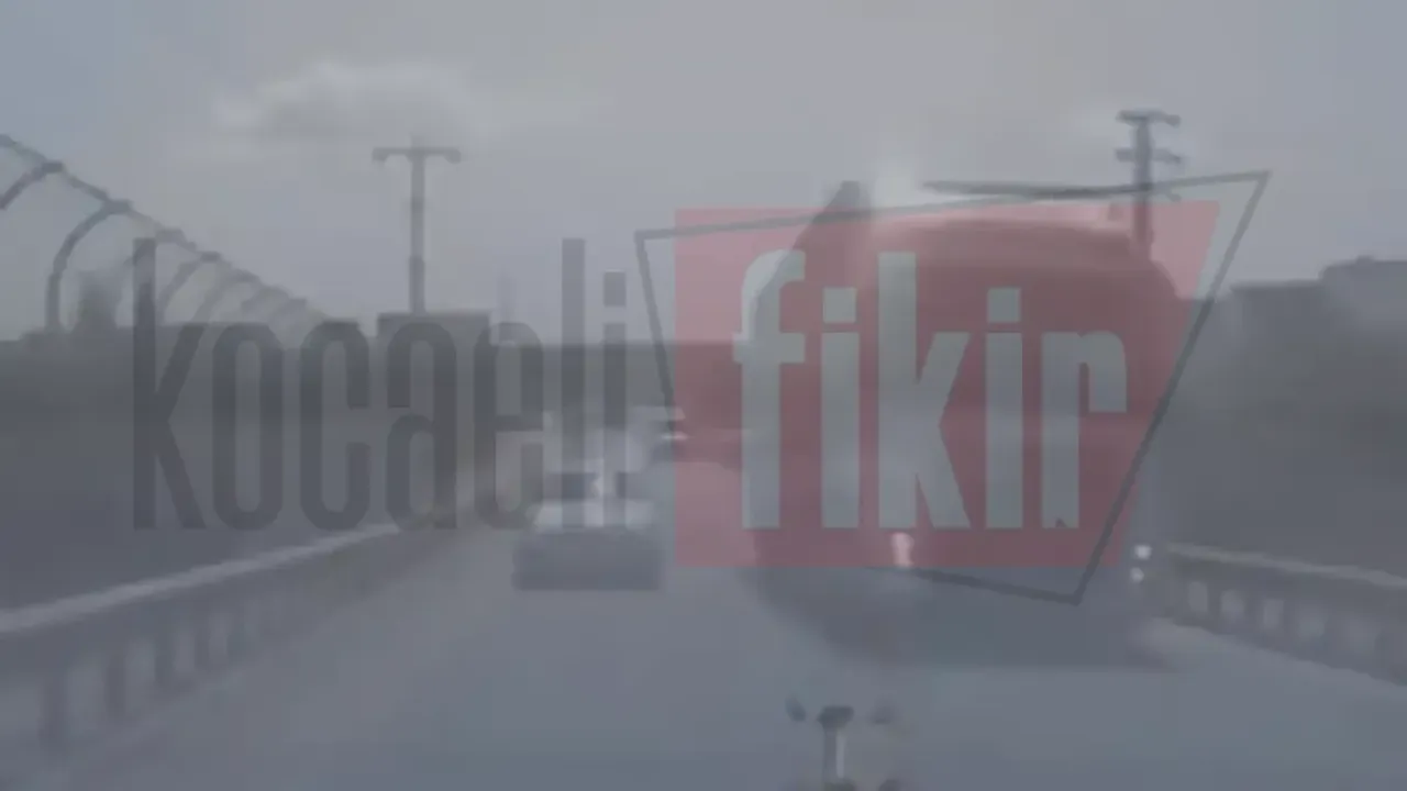 Gebze'de makas atarak ilerleyen tır yürekleri ağza getirdi