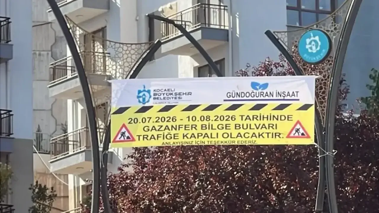 Sürücüler dikkat: Gazanfer Bilge Bulvarı 20 gün kapalı