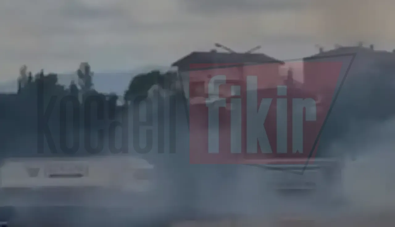 Derince'de korkutan yangın! Alevler otoban kenarını sardı