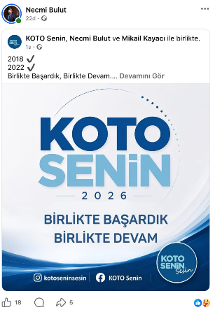 Necmi Bulut yeniden adaylığını açıkladı