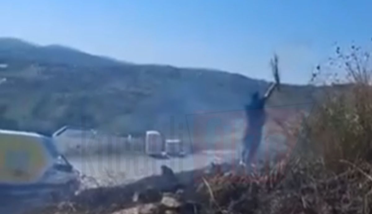 Üçtepeler alevlere teslim oluyordu! PTT görevlisi yangına dalıp söndürdü