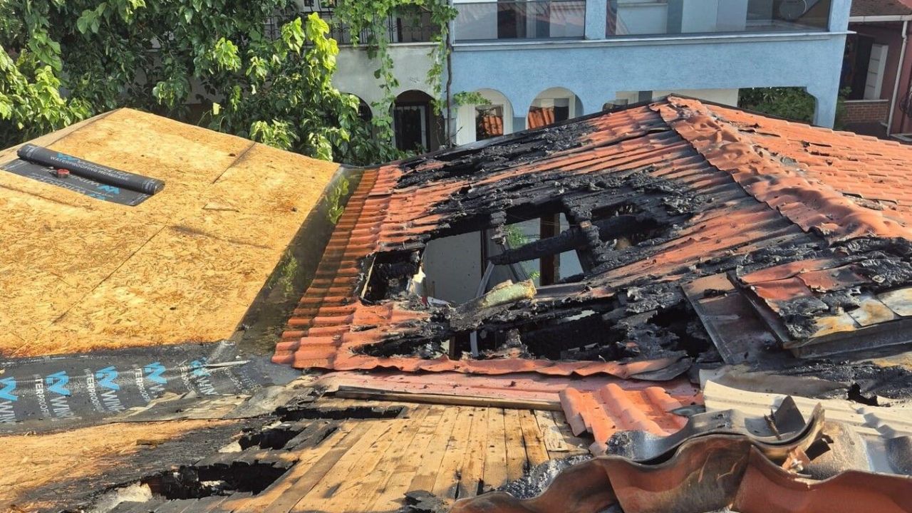 Kaynak makinesinden çıkan kıvılcımlar evi sardı