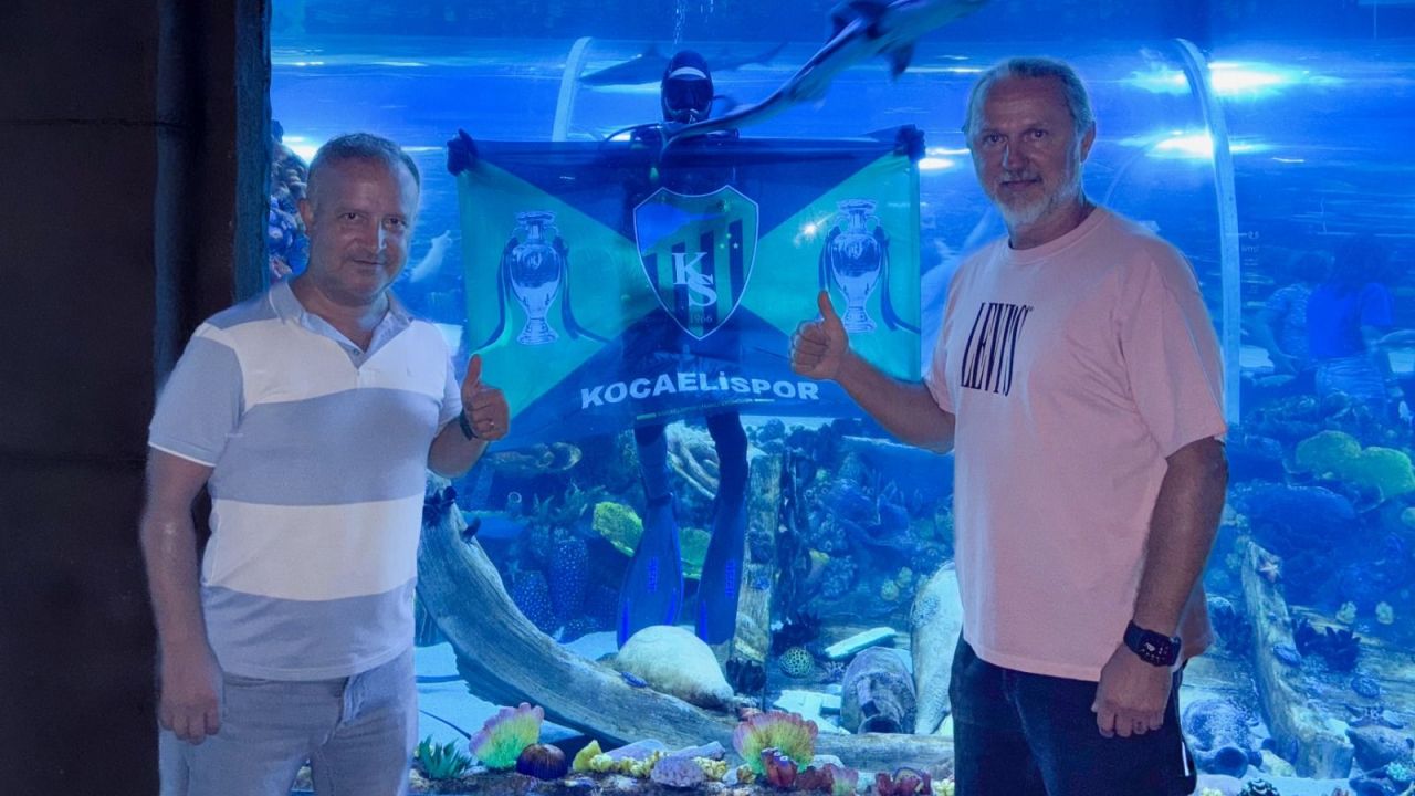 Kaan Dobra Körfez Aqua’yı gezdi! Su altında Kocaelispor sürprizi