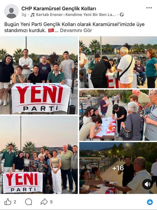 YENİ Parti’nin çalışmaları CHP'nin hesabından paylaşıldı!
