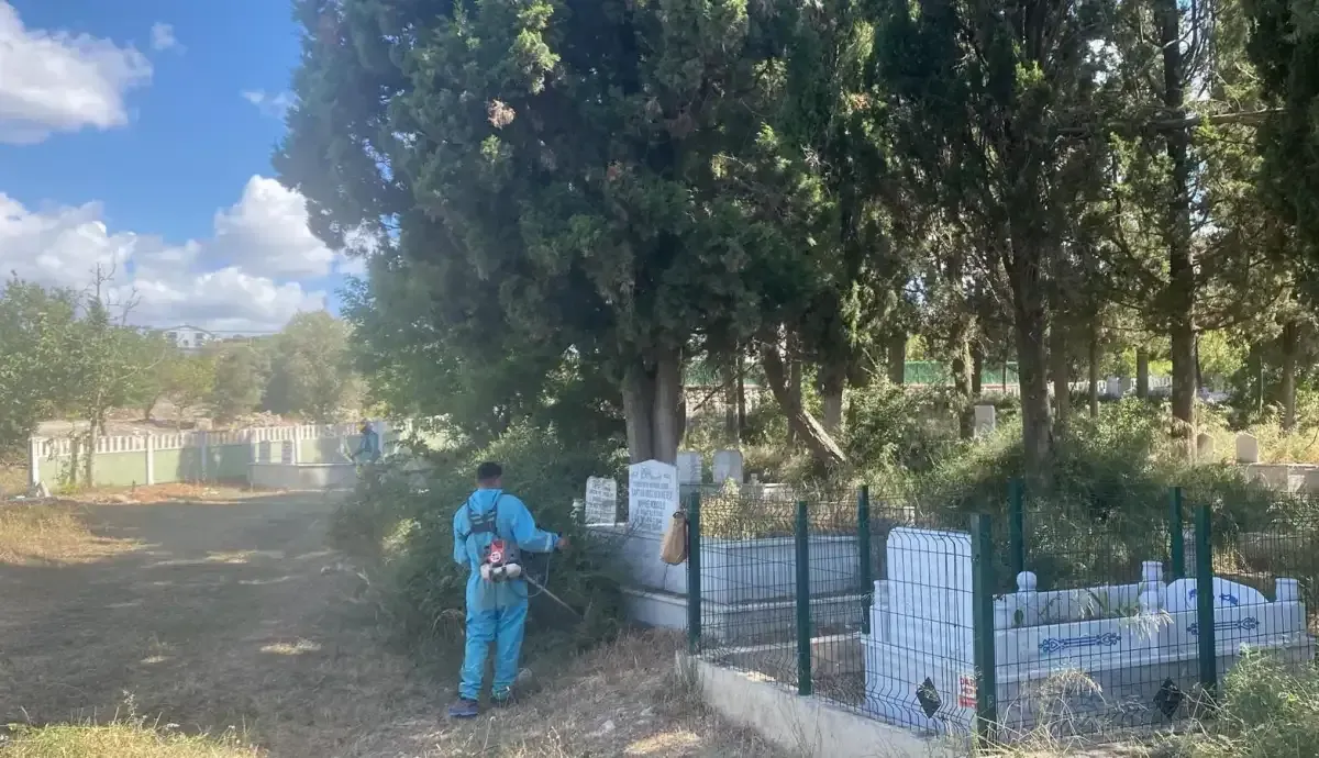 İzmit’te mezarlıklar Büyükşehir ekipleriyle bakımdan geçiyor