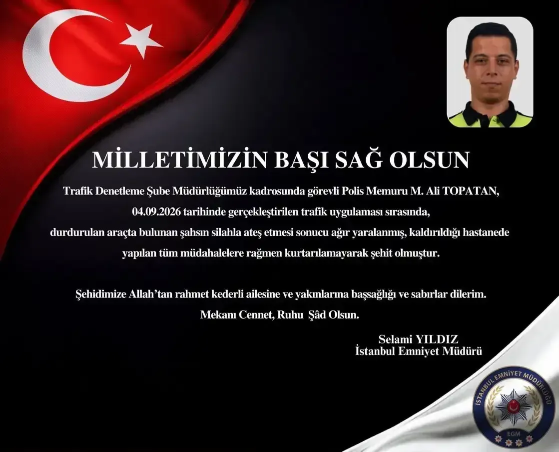 Sırtından vurulan polis memuru şehit oldu