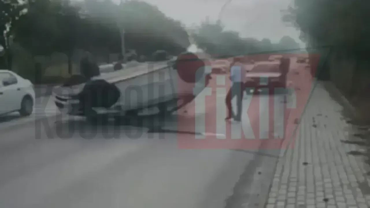 Başiskele'de feci kaza: Otomobil takla attı
