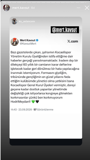 Mert Kavşut’tan istifa iddialarına sert açıklama! “Gerçeği yansıtmıyor”