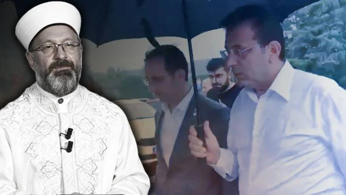 İBB başkanı Ekrem İmamoğlu, Cuma namazının ardından Diyanet İşleri Başkanı
