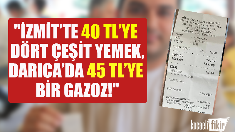 CHP Darıca İlçe Başkanı Hüseyin Özaltan, İzmit Belediyesi Kent Lokantası