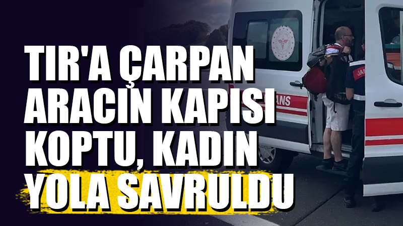 Kuzey Marmara Otoyolu Kocaeli geçişinde tırla çarpışan hafif ticari aracın