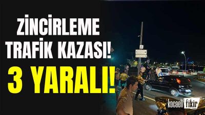 Kocaeli'nin Gölcük ilçesinde D-130 Karayolu üzerinde meydana gelen zincirleme trafik