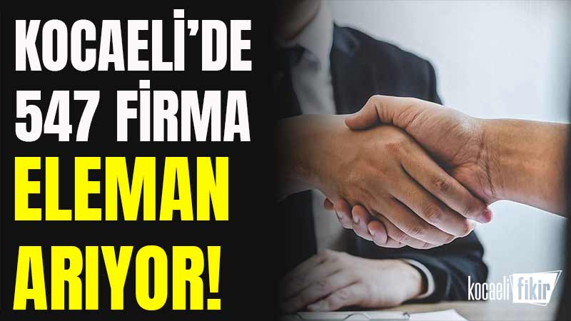 Kocaeli'de çeşitli sektörlerde çalıştırma üzere 547 firma eleman aranıyor


