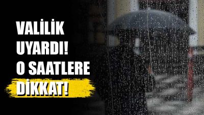 Kocaeli Valiliği’nden bugün saat 13.30 ile 17.00 arasında gök gürültülü