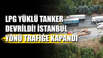 İzmit ilçesinde, TEM Otoyolu'nda 3 tanker, 2 TIR ve 1
