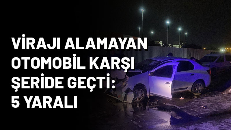Kocaeli'de seyir hâlinde olan bir araç virajı alamayarak karşı şeride
