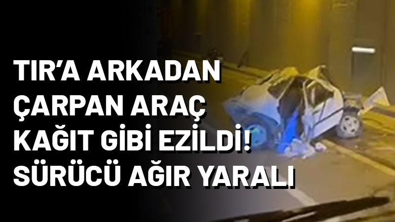 İzmit'te Seka Tüneli'nde direksiyon hakimiyetini kaybeden otomobil sürücüsü, seyir halindeki