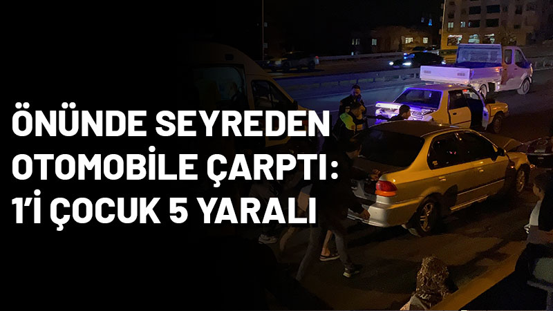 Derince'de otomobilin önünde seyreden araca çarpması neticesinde meydana gelen kazada